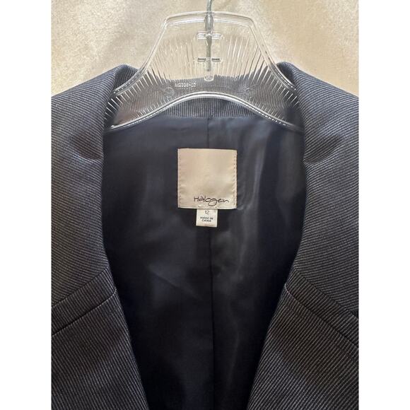 Halogen Women’s Pinstripe Blazer Jacket – Size 12 – Gray Tailored Street-Style - Picture 3 of 9
